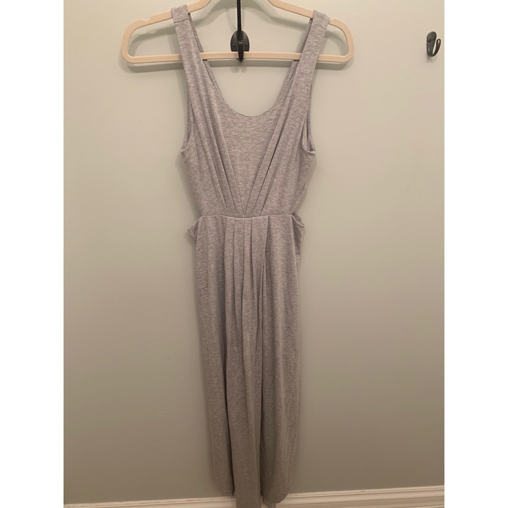Grey Maxi Cut-Out Dress